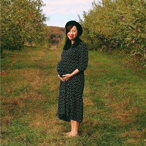 Zara Polka-Dot Midi Dress